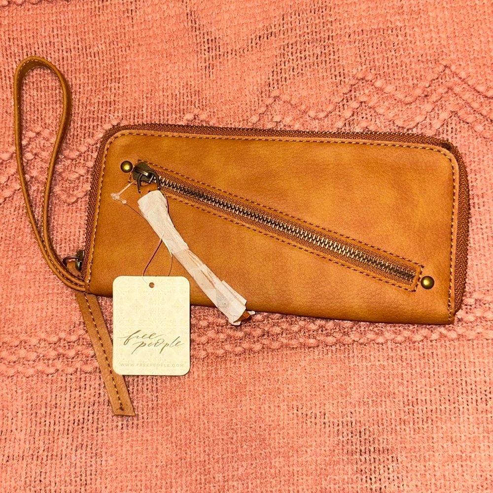 NWT Free People Vegan Leather Wristlet